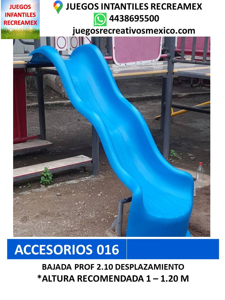 bajada resbaladilla 1.20 de alto prof